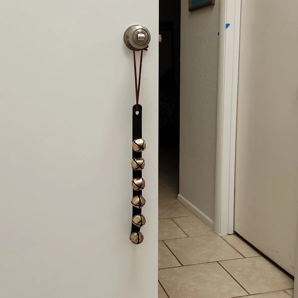 Weathered Brass Sleigh Bells - Picture 1 of 6